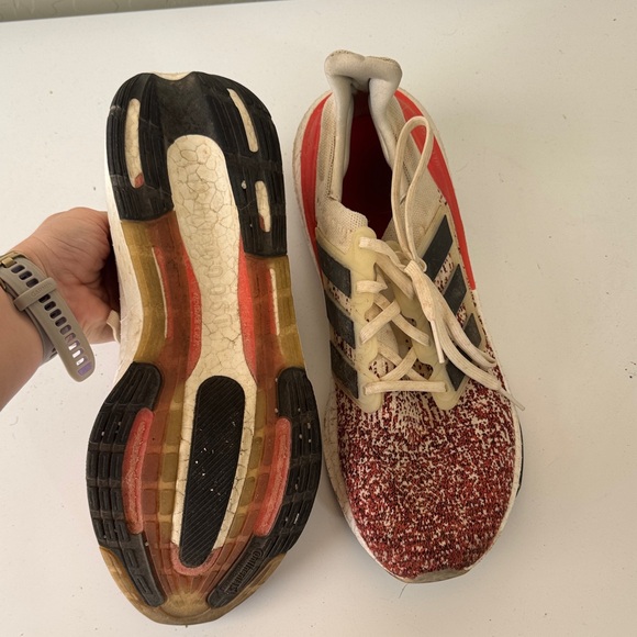 adidas Red and White Athletic Shoes - Picture 4 of 5